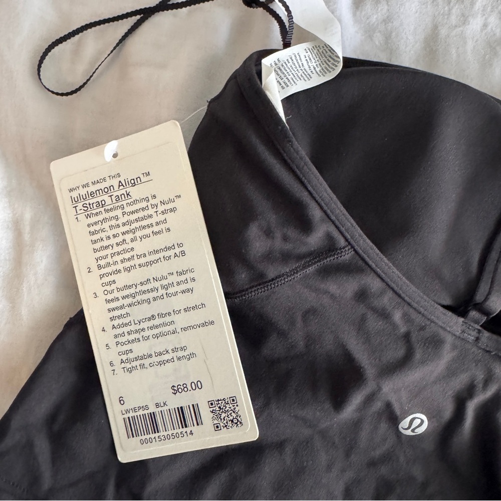 🆕🖤 Lululemon Align T-Strap Tank - Black - Picture 9 of 10